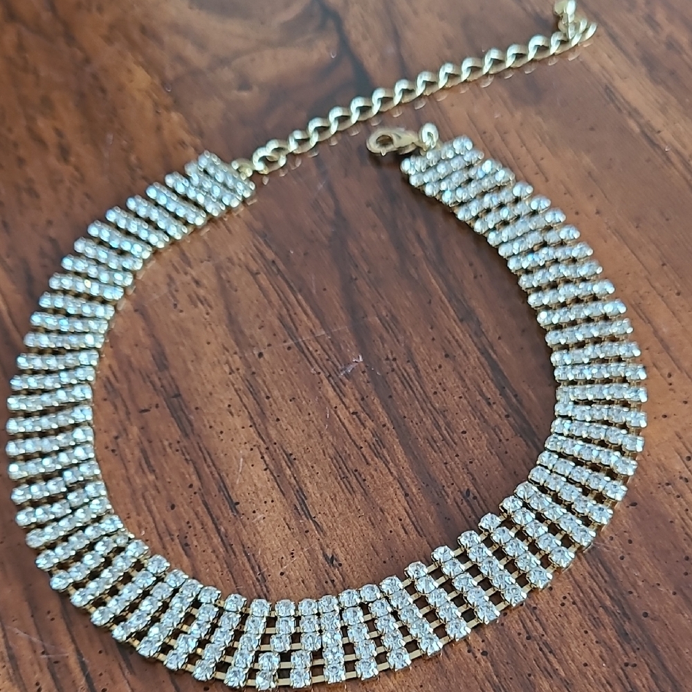 La SENZA Gold Crystal Choker Necklace